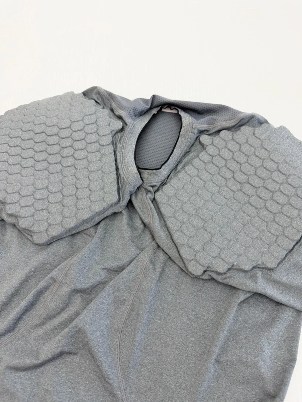 Nike Pro Combat Dri-Fit Compression Padded Gray Athletic T Shirt Top